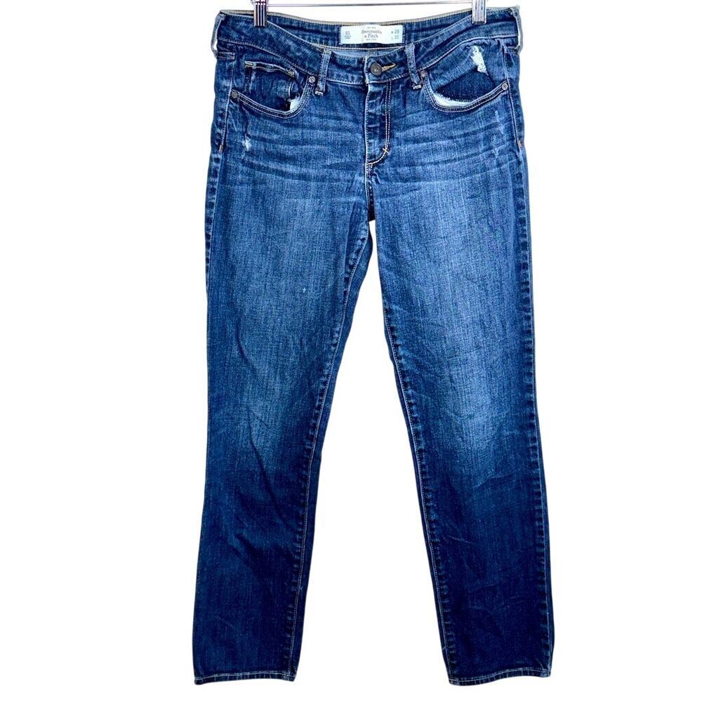 Abercrombie & Fitch The A&F Skinny Blue Denim Dark Wash Jeans Size 6 S W28 x L31